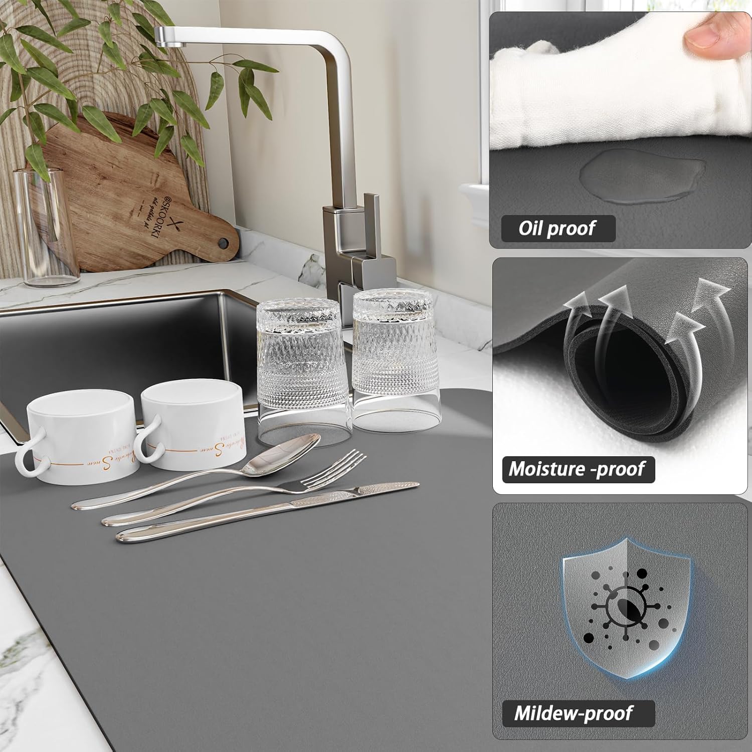 การออกแบบกาแฟคลาสสิกจานแห้งยาง - Bar Mat Rubber บทวิจารณ์และราคา