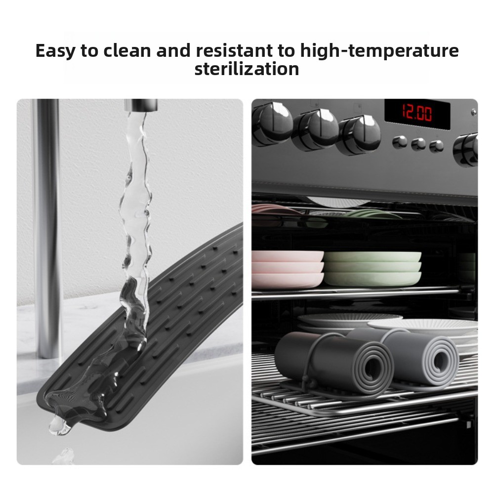 แผ่นรองซิลิโคนกันลื่นแบบยาว ทน - Bar Mat Rubber บทวิจารณ์และราคา