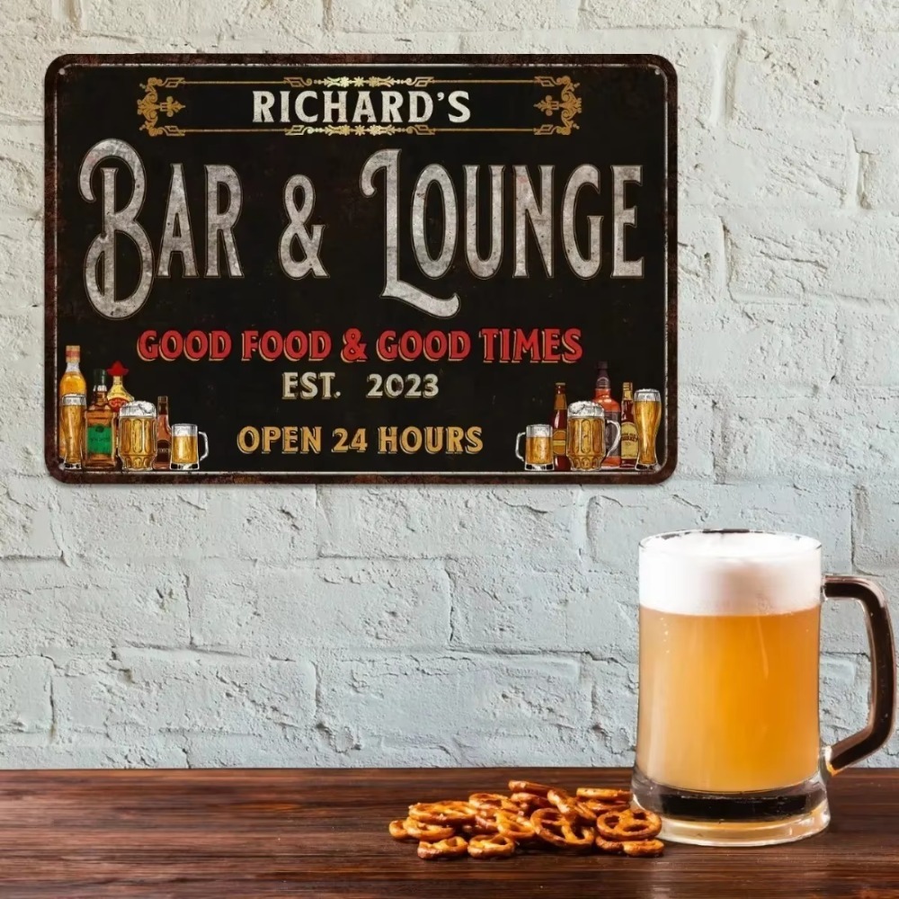ป้ายโลหะติดผนังแบบปรับแต่งข้อค - Home Bar Lounge บทวิจารณ์และราคา