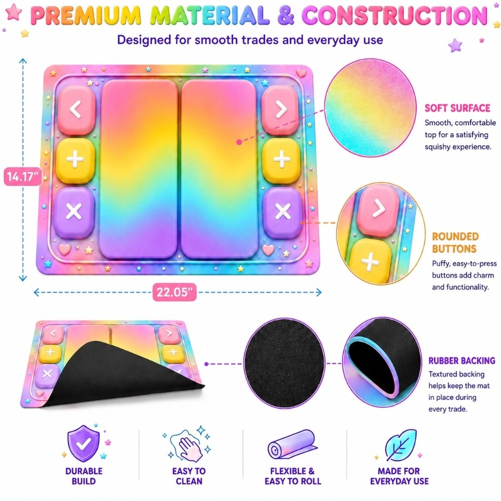 แผ่นรองเทรดดิ้งแบบมีปุ่มกลม ด้ - Bar Mat Rubber บทวิจารณ์และราคา
